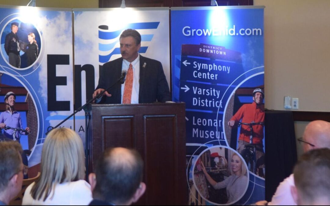 Oklahoma Secretary of Transportation Tim Gatz speaks at annual ERDA luncheon